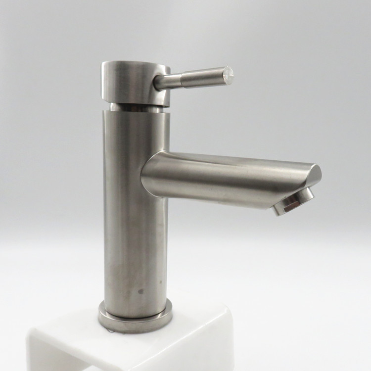 304不锈钢水龙头家用加高单冷面盆卫生间洗手洗脸盆冷热台盆龙头