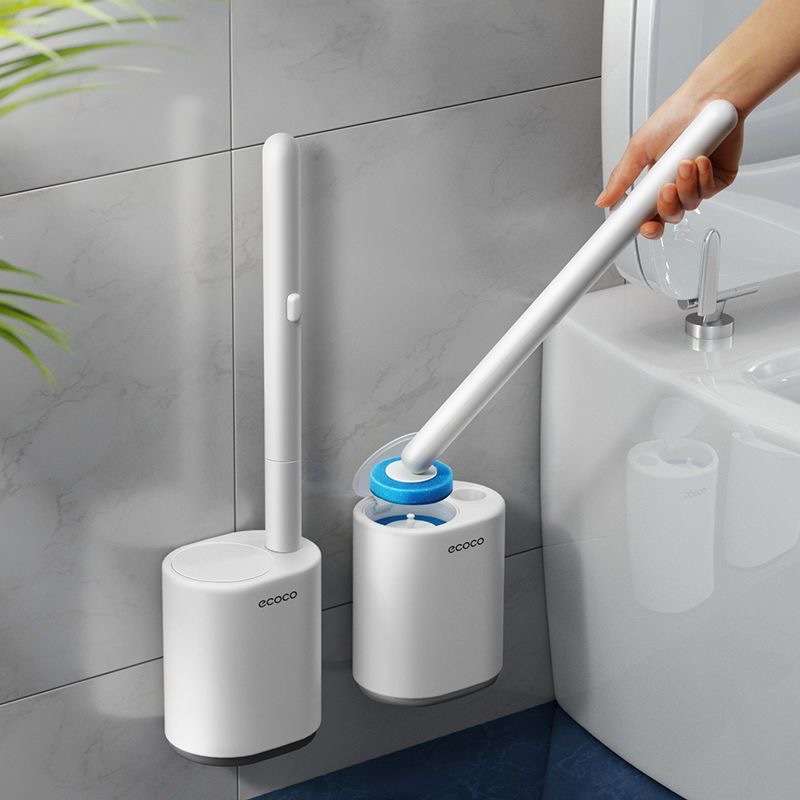 ecoco/意可可一次性马桶刷挂墙式免打孔壁挂式厕所卫生间专用刷子