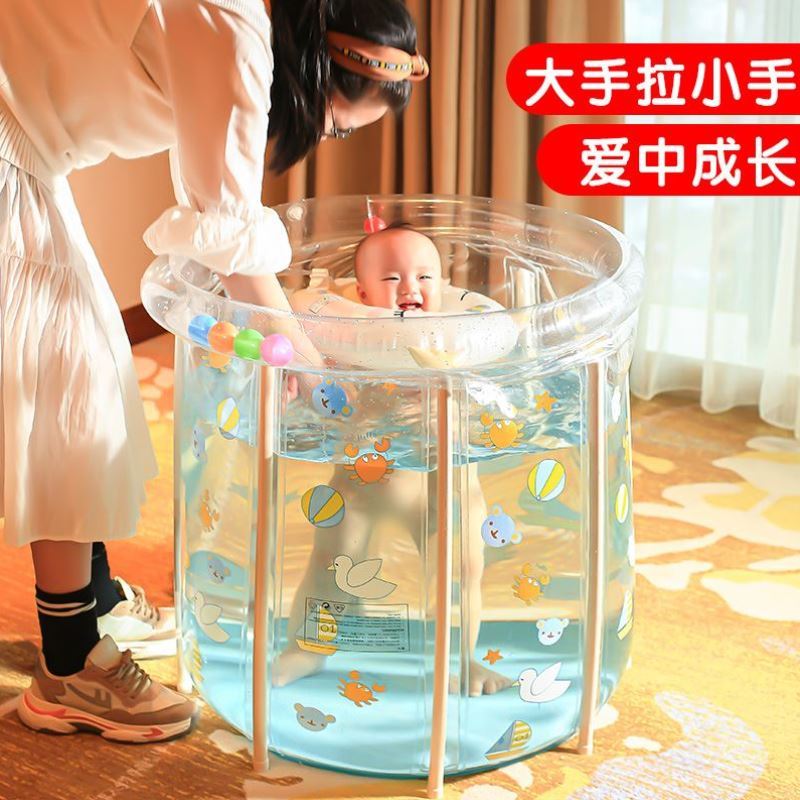 儿游泳婴家用折桶叠游999泳池宝宝充气加厚沐水池新生浴儿浴缸洗