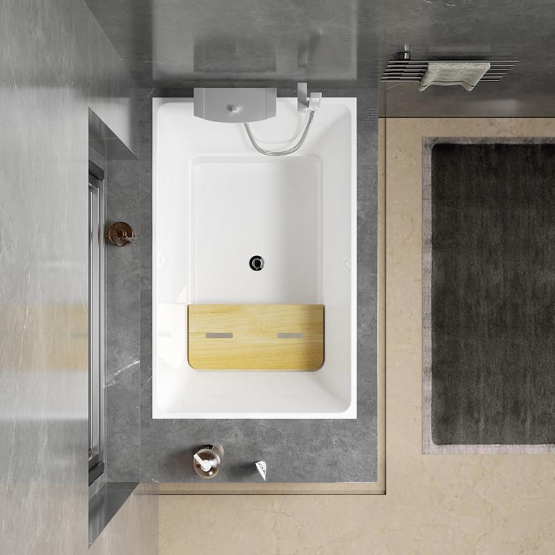 嵌入式浴缸下沉亚克力内嵌式小户型家用内嵌方形深泡浴池坐式