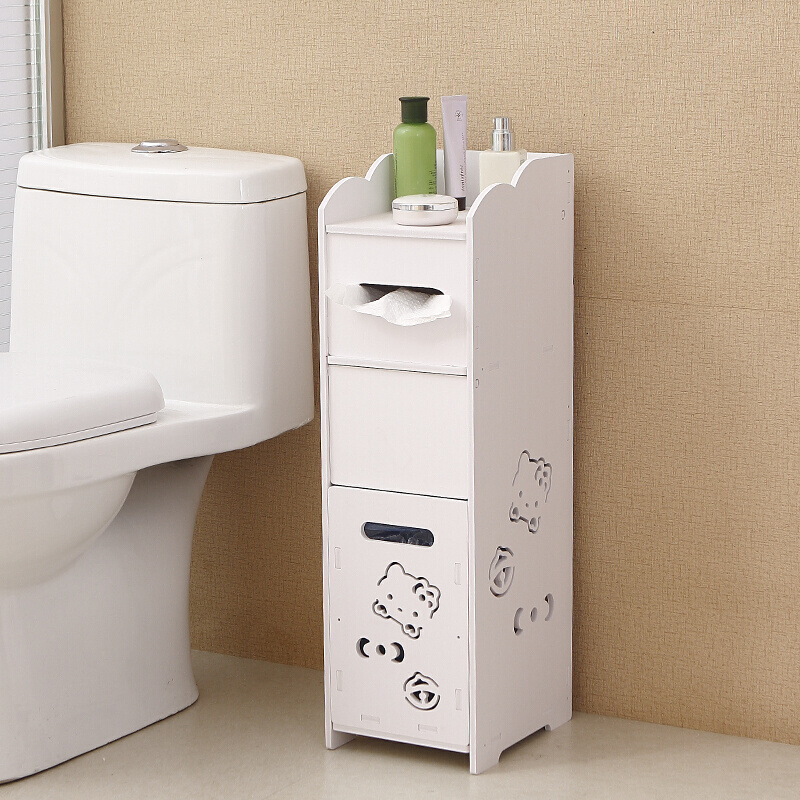 厕所多功能防水夹缝边柜落地马桶侧柜收纳浴室洗手间置物架卫生间