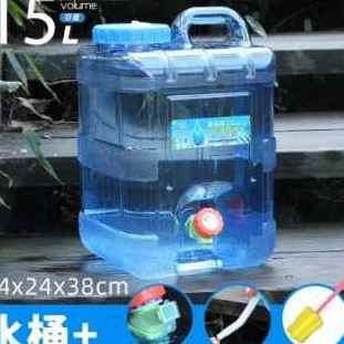 厂促加厚水桶车载户外带水龙头饮水机桶纯净水取水器方桶塑料桶品