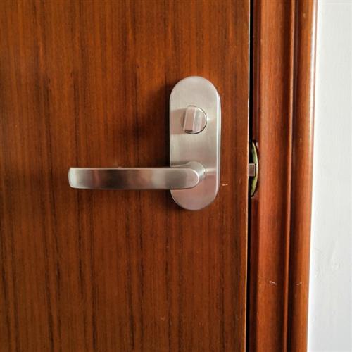 老款日式超重弹簧防盗锁不锈钢执手锁 房门锁-卫生间带指示锁