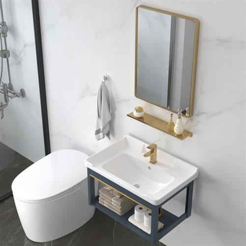 浴室挂墙式洗手盆柜组合小户型家用卫生间一体洗漱台池面盆洗脸盆