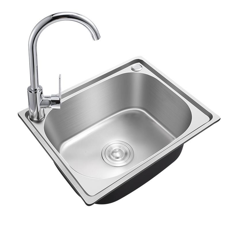 2023新款304不锈钢水槽单槽洗碗池厨房家用大号加厚洗菜盆洗碗槽