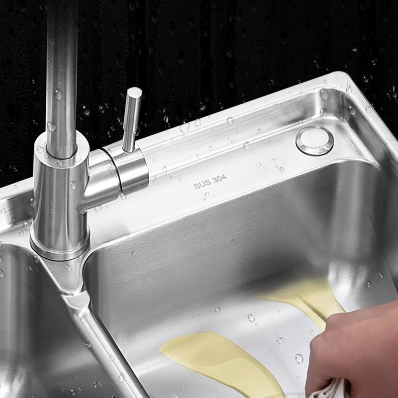 SUS304不锈钢加m厚水槽双槽 洗菜盆洗手盆 厨房洗菜水池菜盆水盆