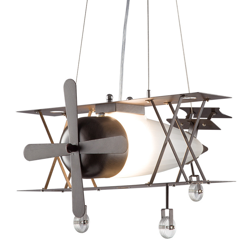 美式铁艺复古工业风飞机吊灯个性酒吧网咖餐厅灯吧台创意北欧灯具