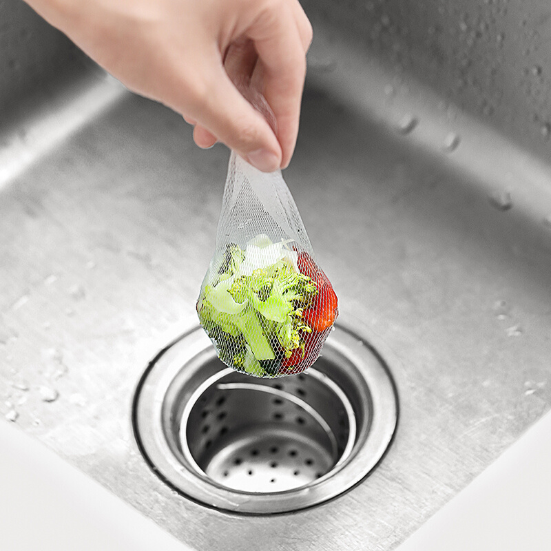 厨房水槽垃圾过滤网袋尼龙一次性下水道排水口地漏头发水池防堵器