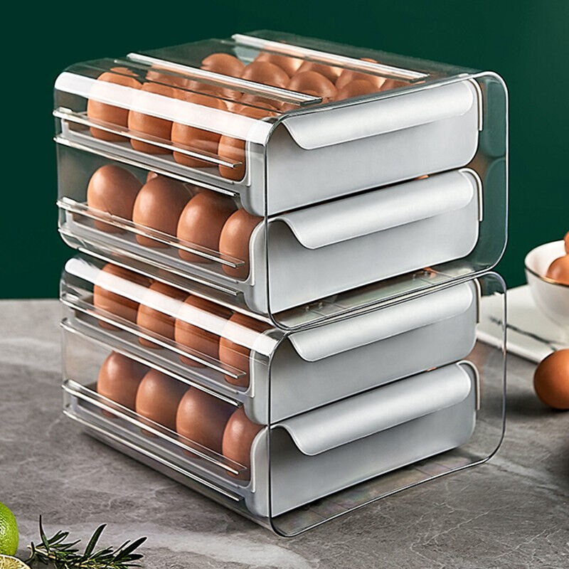 蓝致抽屉式鸡蛋盒冰箱用保鲜收纳盒塑料收纳鸡蛋防摔保鲜鸡蛋分格