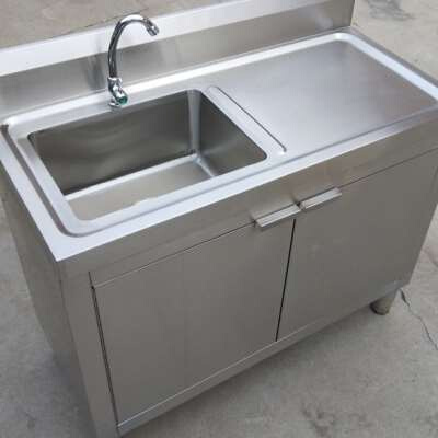 304厨房不锈钢集成水槽水池柜抽屉一体手工拉篮整体洗碗池菜盆