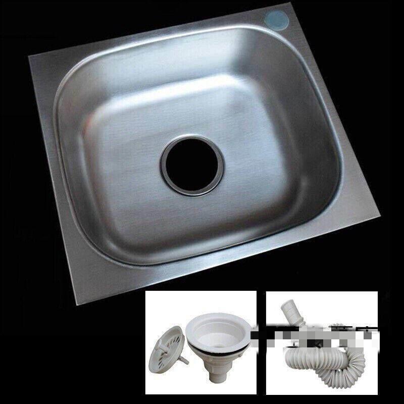 水槽单槽厨房洗菜盆家用不锈钢加厚304大小单槽洗碗水池龙头套餐3