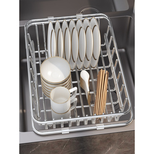 304水槽厨房置物架置物架沥水篮洗碗池不锈钢沥水碗盘架收纳碟盘