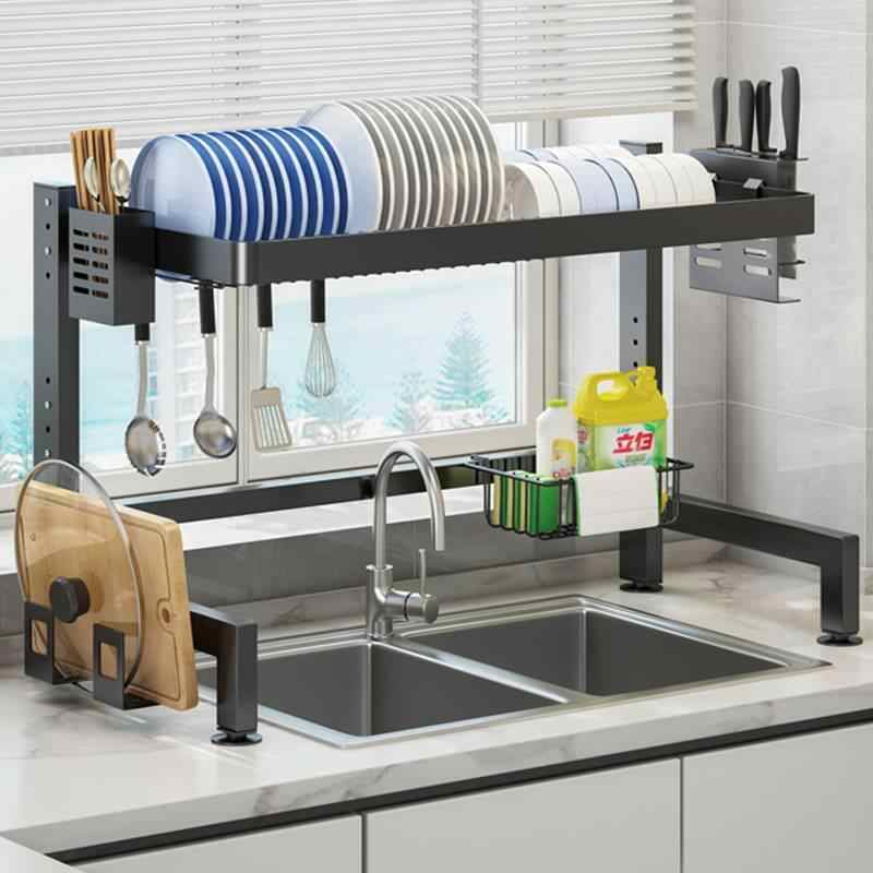 厨房水槽置物架台面多功能碗碟收纳架洗碗池碗槽放碗架碗盘沥水架