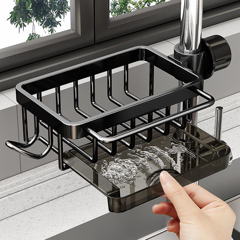 厨房龙头置物架洗碗洗菜池水槽用品家用沥水篮多功能抹布收纳层架