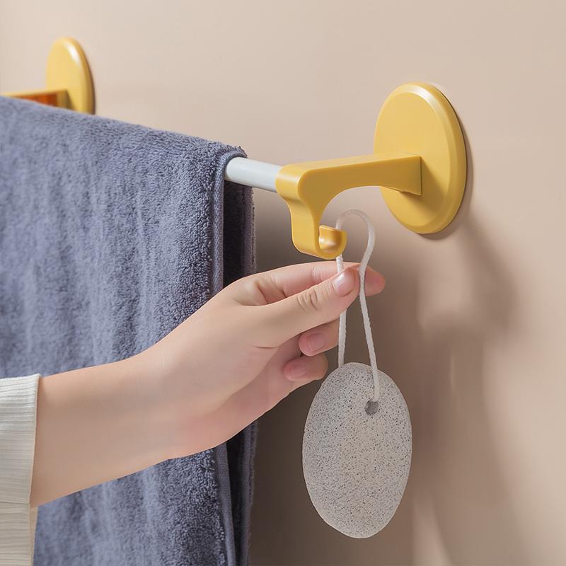 家用不锈钢毛巾架 免打孔卫生间挂毛巾杆神器 浴室壁挂浴巾置物架