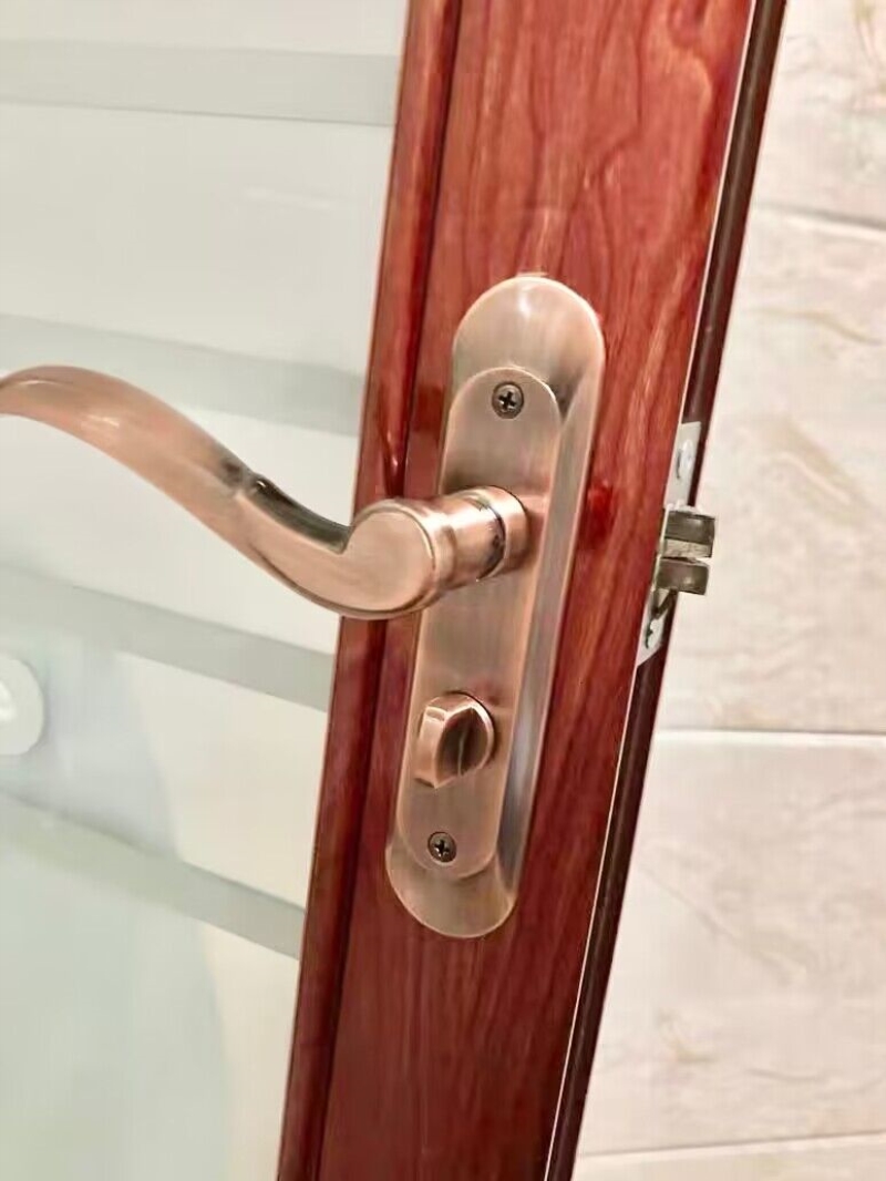 卫浴室内洗手间厕所把手无钥匙铝合金锁具单舌卫生间门锁浴室锁