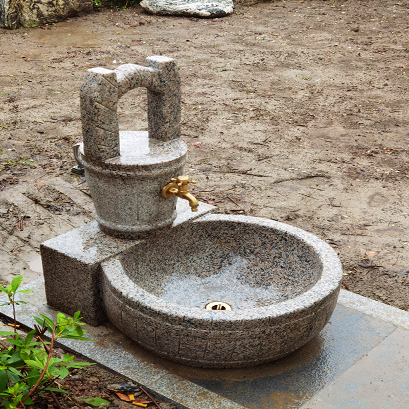 推荐户外水槽庭院洗手池石头拖把池花园水池阳台墩布池大理石别墅