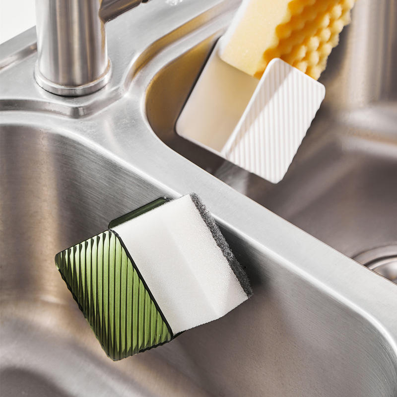 厨房水龙头洗碗海绵木浆棉收纳专用置物架多功能免打孔可沥水