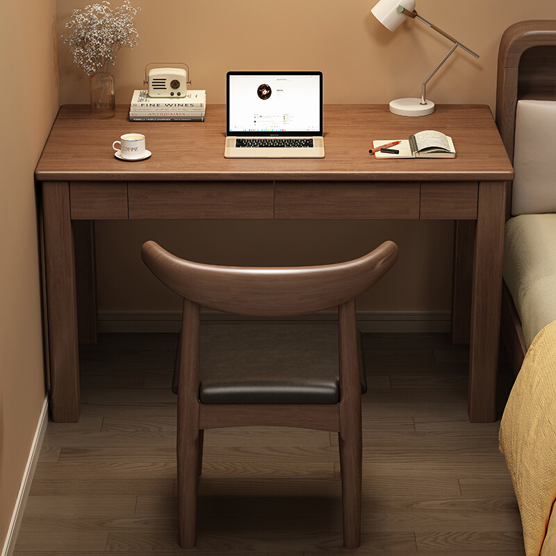 新品全友家居实木窄书桌简约家用电脑桌学生写字桌卧室成人办公桌
