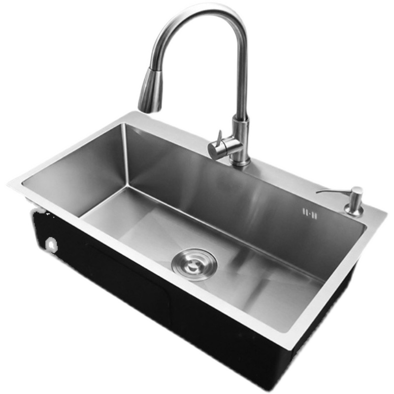 手工水槽单槽厨房洗菜盆台上小单盆304不锈钢洗碗池洗碗槽台下盆