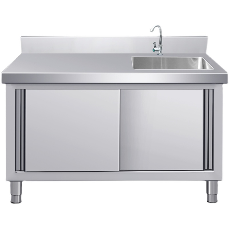 厨房不锈钢水槽双槽带柜式水池一体式洗菜盆洗碗池架子操作台橱柜