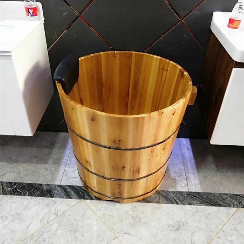 推荐圆形香杉木泡澡木桶洗澡桶木桶沐浴桶盆木桶成人木质浴缸全身