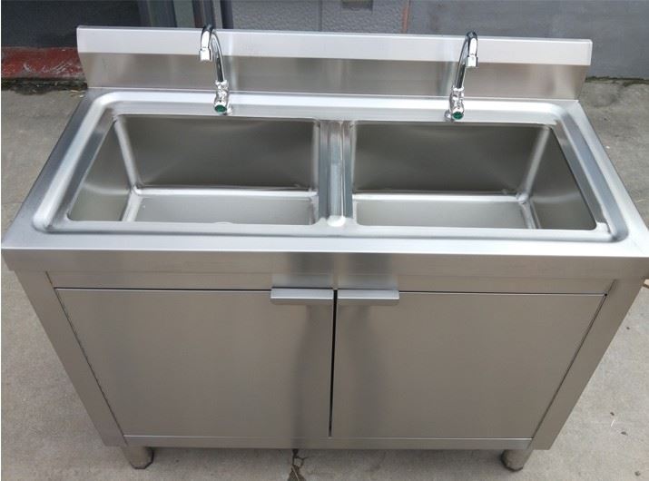 网红厨房洗菜池一体柜不锈钢洗手池集成水槽台面水池盆单槽双槽水