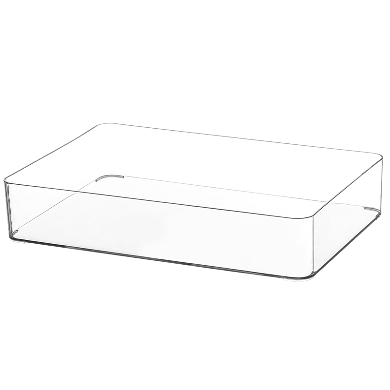 透明组合收纳盒抽屉分类整理篮分隔储物盒分区方形收纳盒 米木