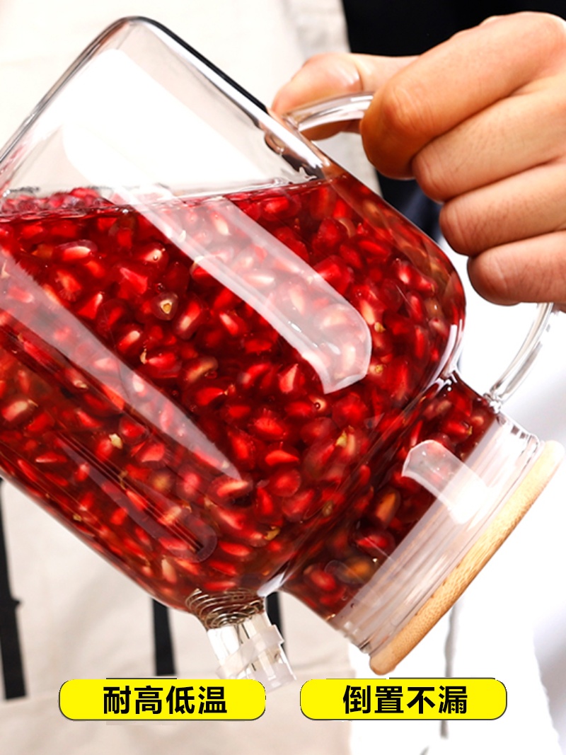 耐高温玻璃密封泡酒专用果酒瓶葡萄自酿容器酿酒罐酒坛酒桶大口径