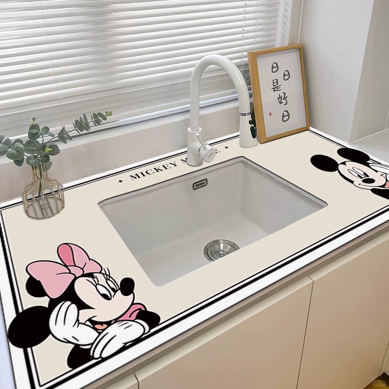 浴室沥水裁洗漱台剪洗手池水龙头厨房水槽吸卫生间硅藻泥可垫台面