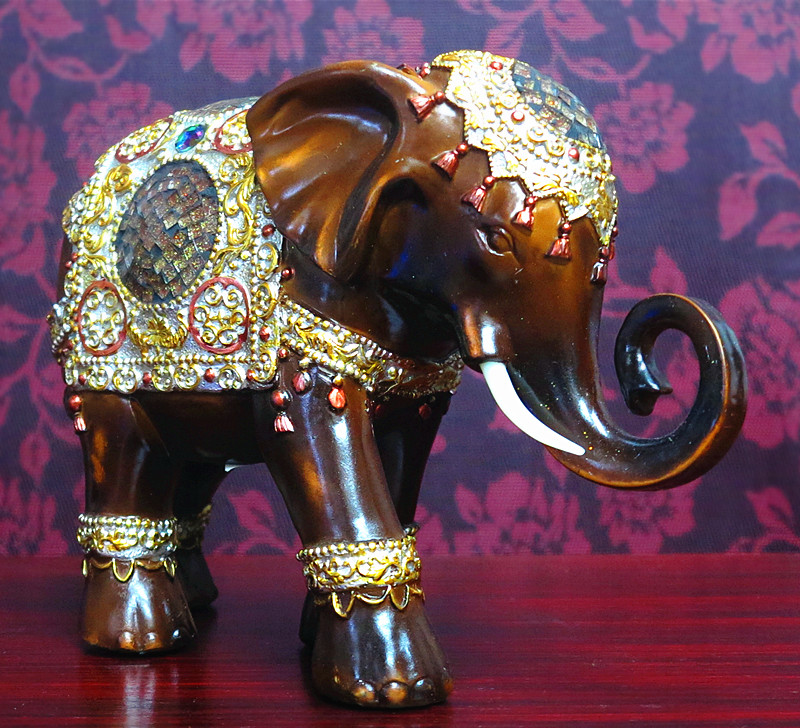 招财大象摆件一对泰式家庭客厅电视柜办公室桌面装饰品开业礼品