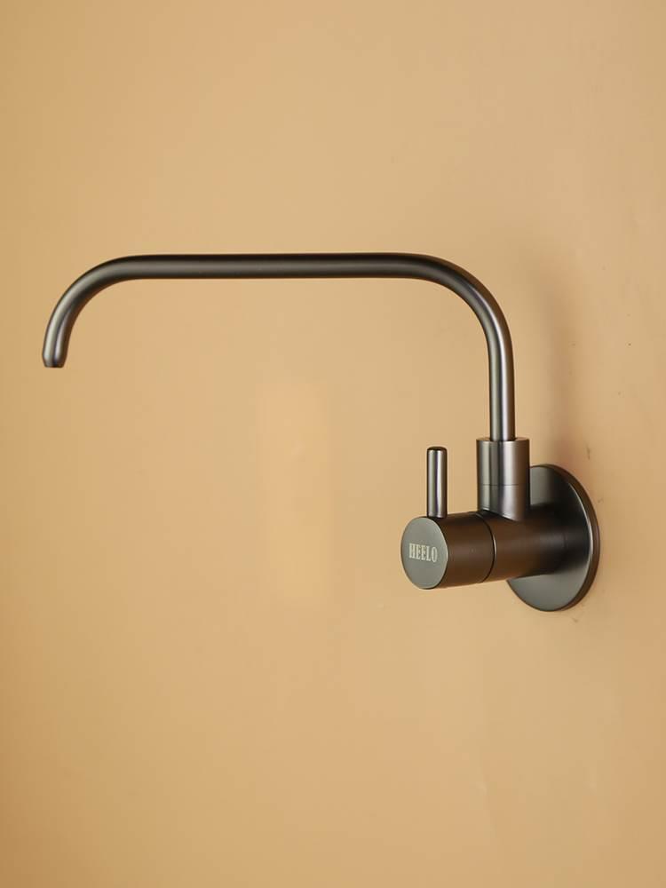 铜黑色直饮饮水机纯净水龙头矮茶室4分入墙式墙出单冷净水器2