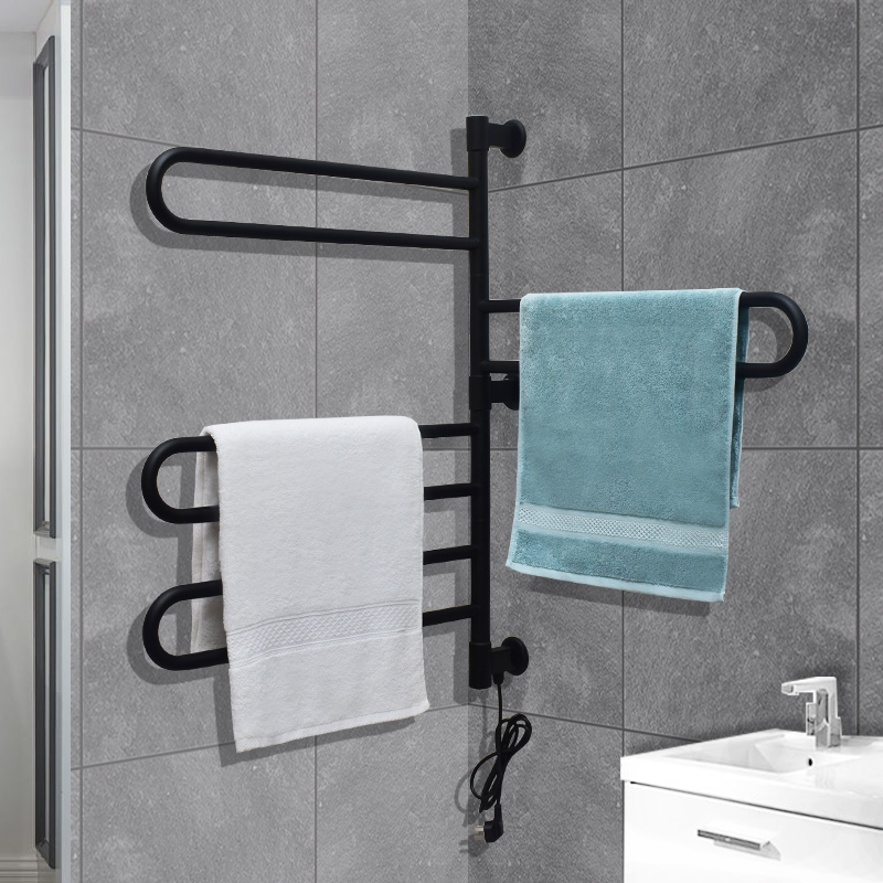 智能电热毛巾架家用卫生间电加热浴巾架浴室烘干架置物架免打孔