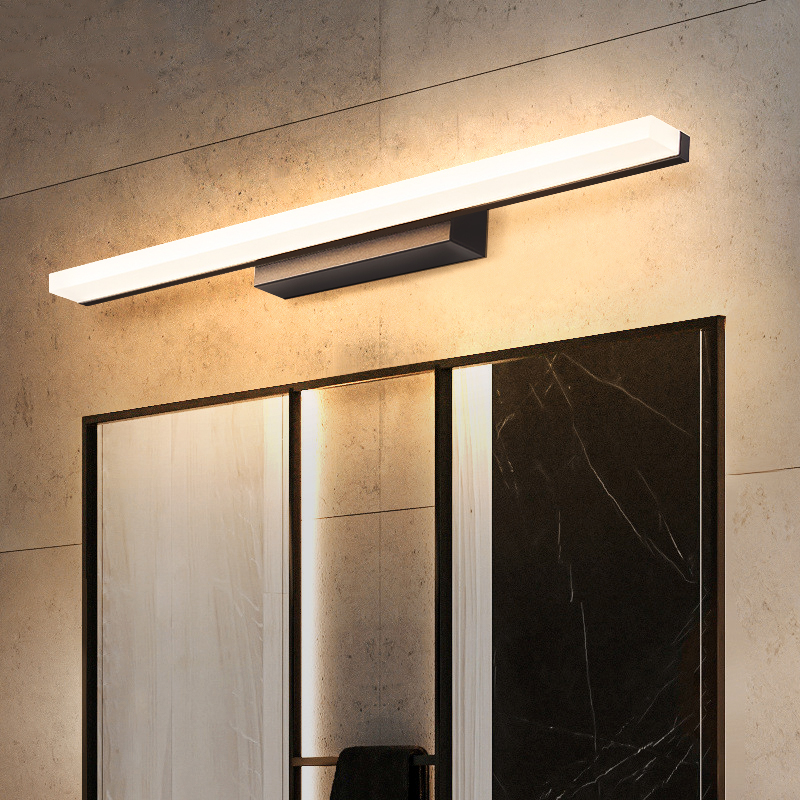 镜前灯 led镜灯黑色卫生间镜面专用简约现代浴室壁灯厕所镜子灯