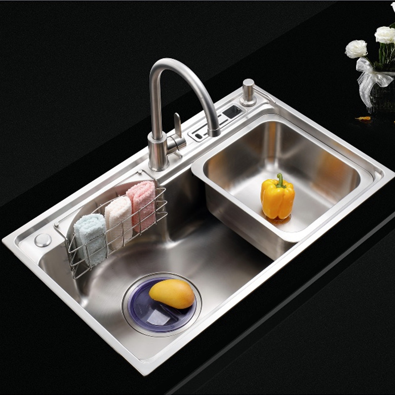 304不锈钢洗菜盆沥水洗杯器过滤水槽 家用厨房水槽单槽日式大单槽