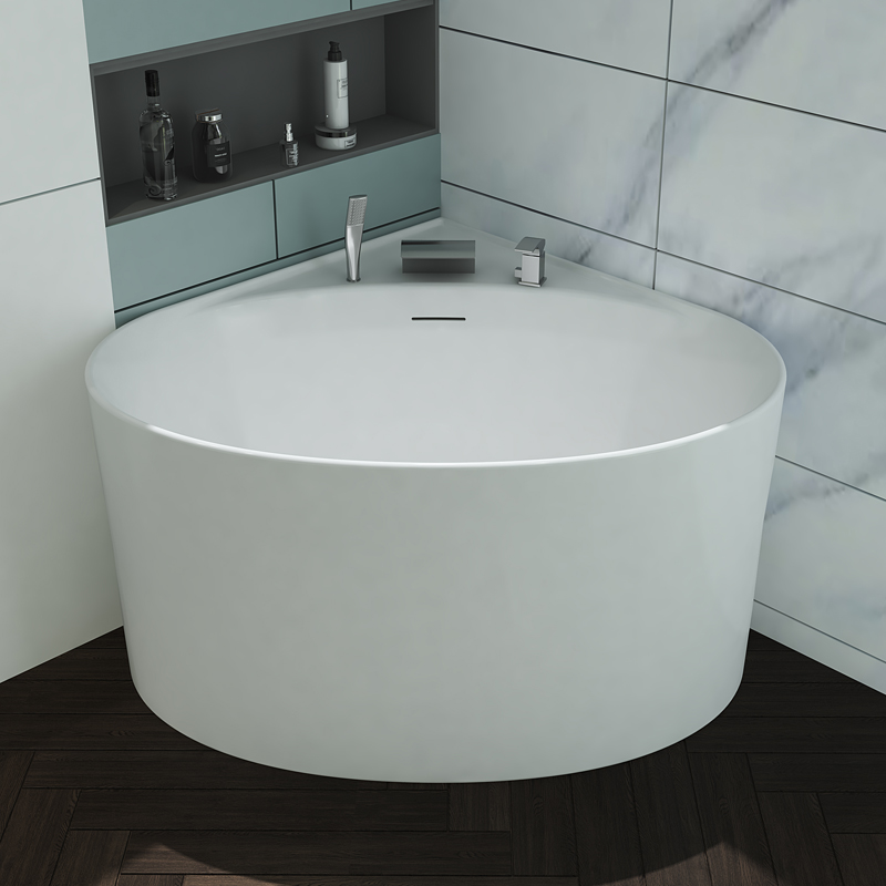 亚克力浴缸小户型三角扇形家用转角1米普通独立式浴缸盆