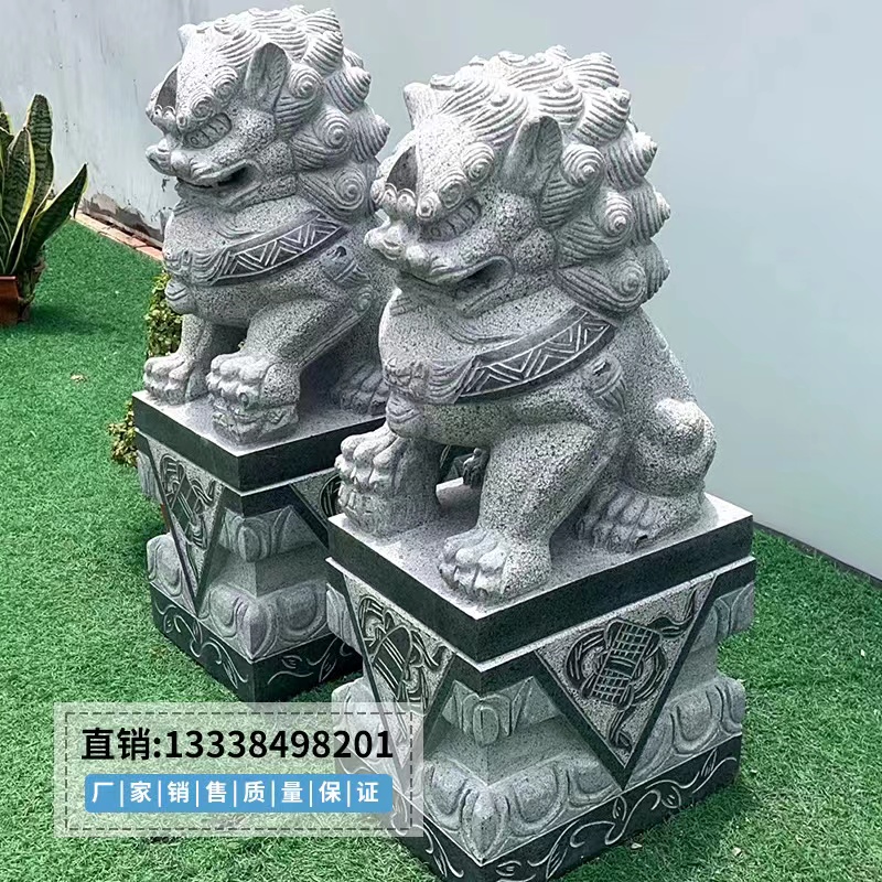 惠安石雕北京狮子青石头南狮献钱狮石材故宫狮麒麟貔貅花岗岩定制