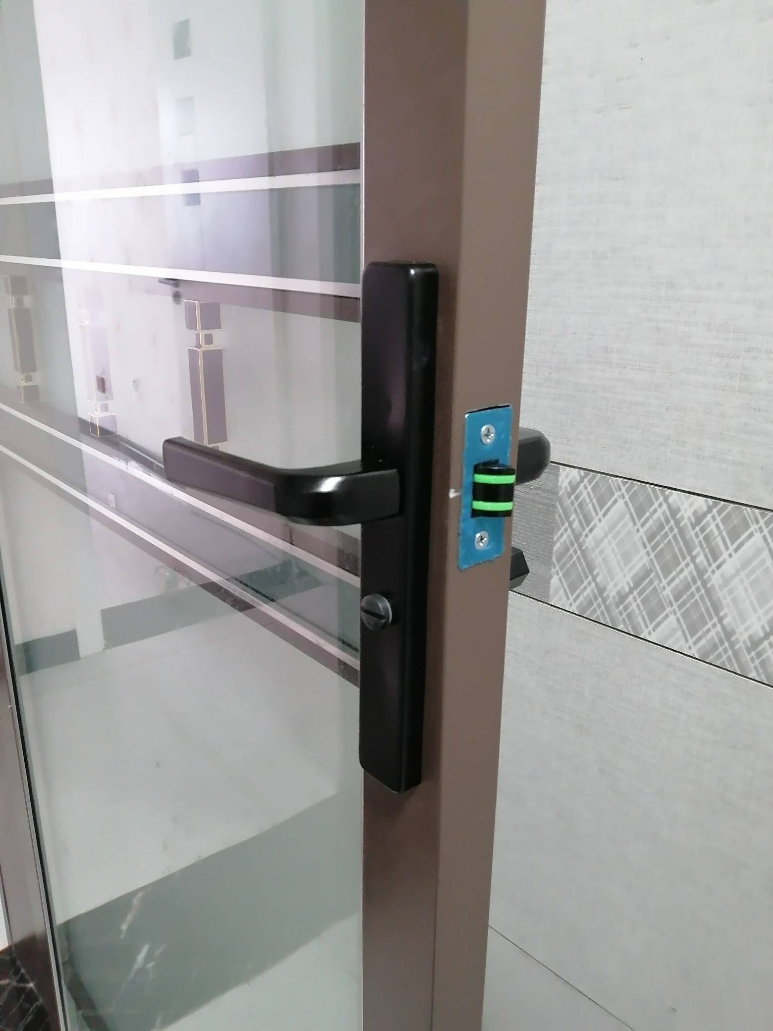 门锁极窄边门框厨房厕所卫生间执手浴室洗手间钥匙单舌黑色无阳台