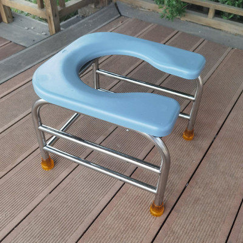 坐便凳不锈钢老人马桶凳移动坐厕椅防滑坐便器家用蹲便大便器
