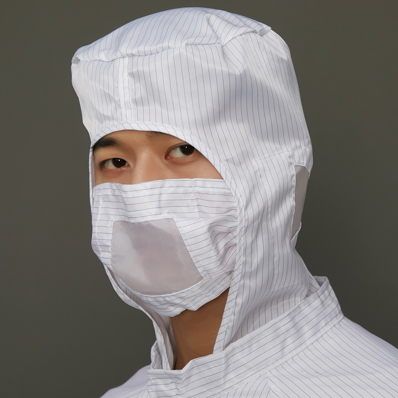 防静电布口罩防尘透气电子厂无尘车间用可水洗无尘松紧绑带款口罩