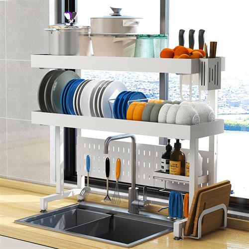 不锈钢厨房水槽置物架多功能碗盘收纳架洗碗槽放碗架筷碗碟沥水架