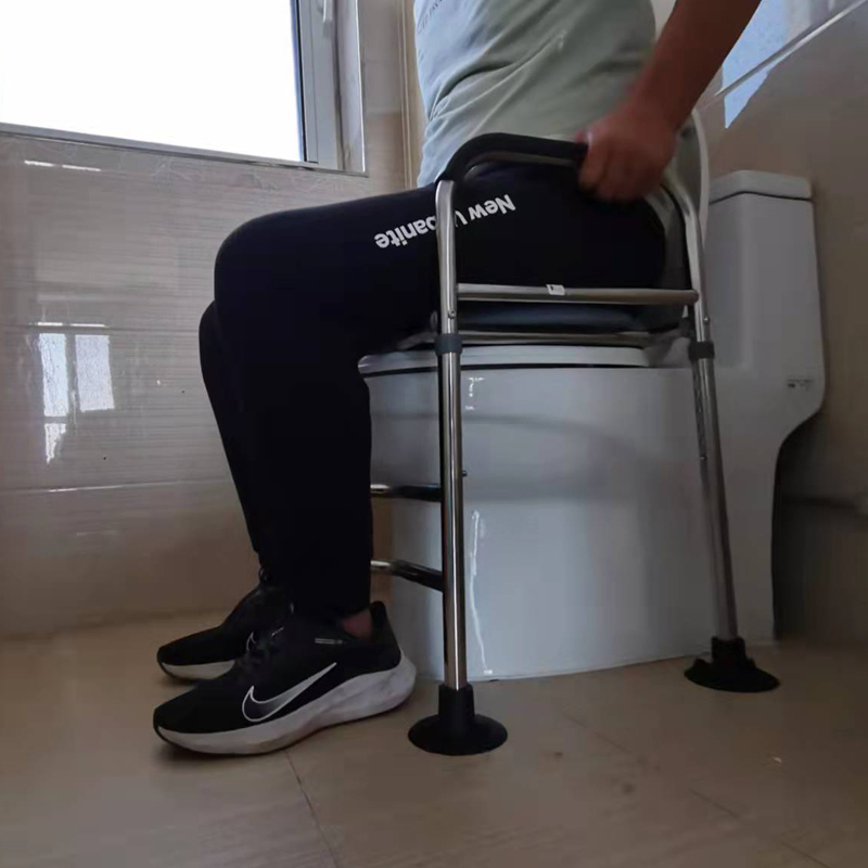 老人马桶扶手不锈钢坐便架子移动马桶增高升高器残疾人坐便椅凳子