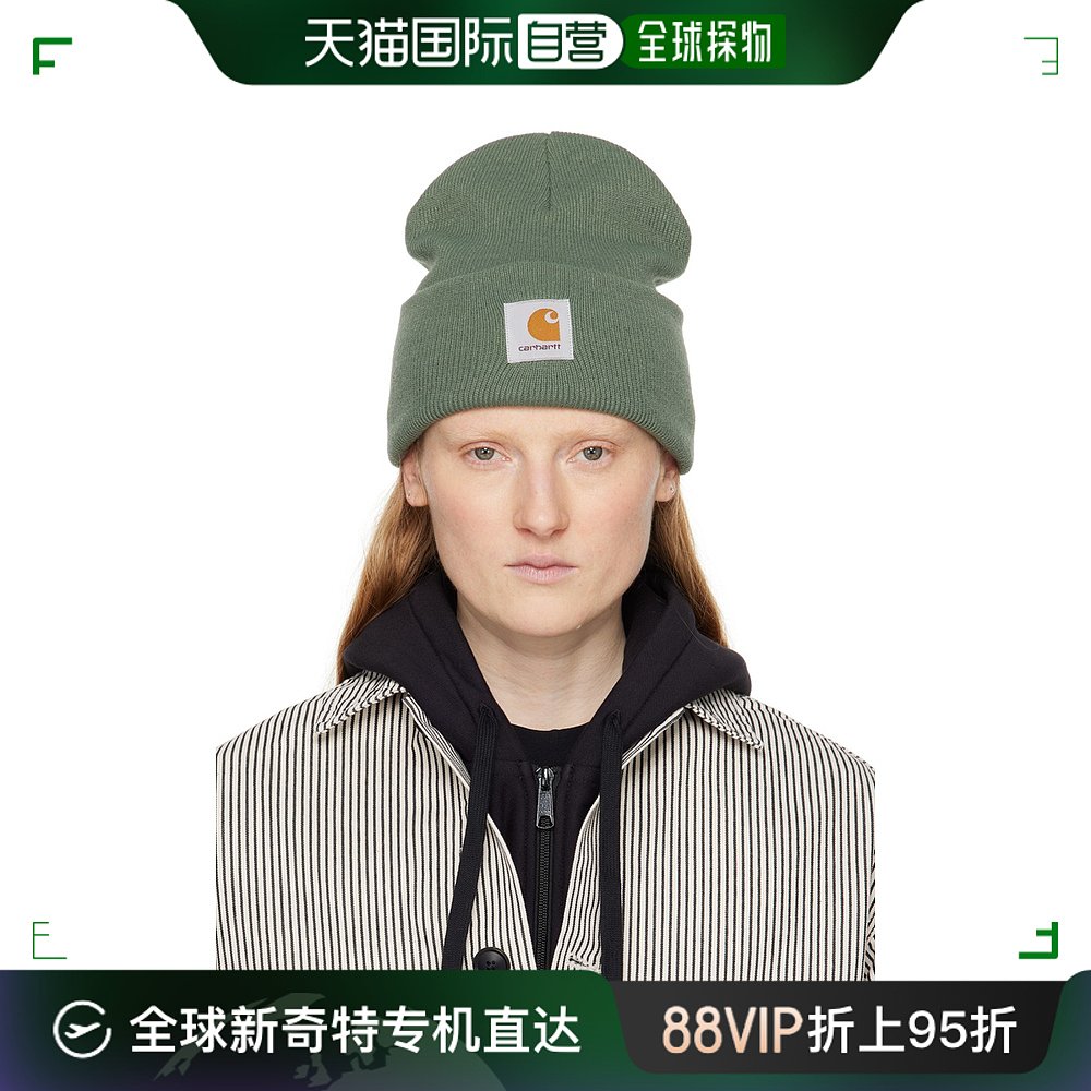 香港直邮潮奢 Carhartt 卡哈特 女士棕色 Acrylic Watch 毛线帽