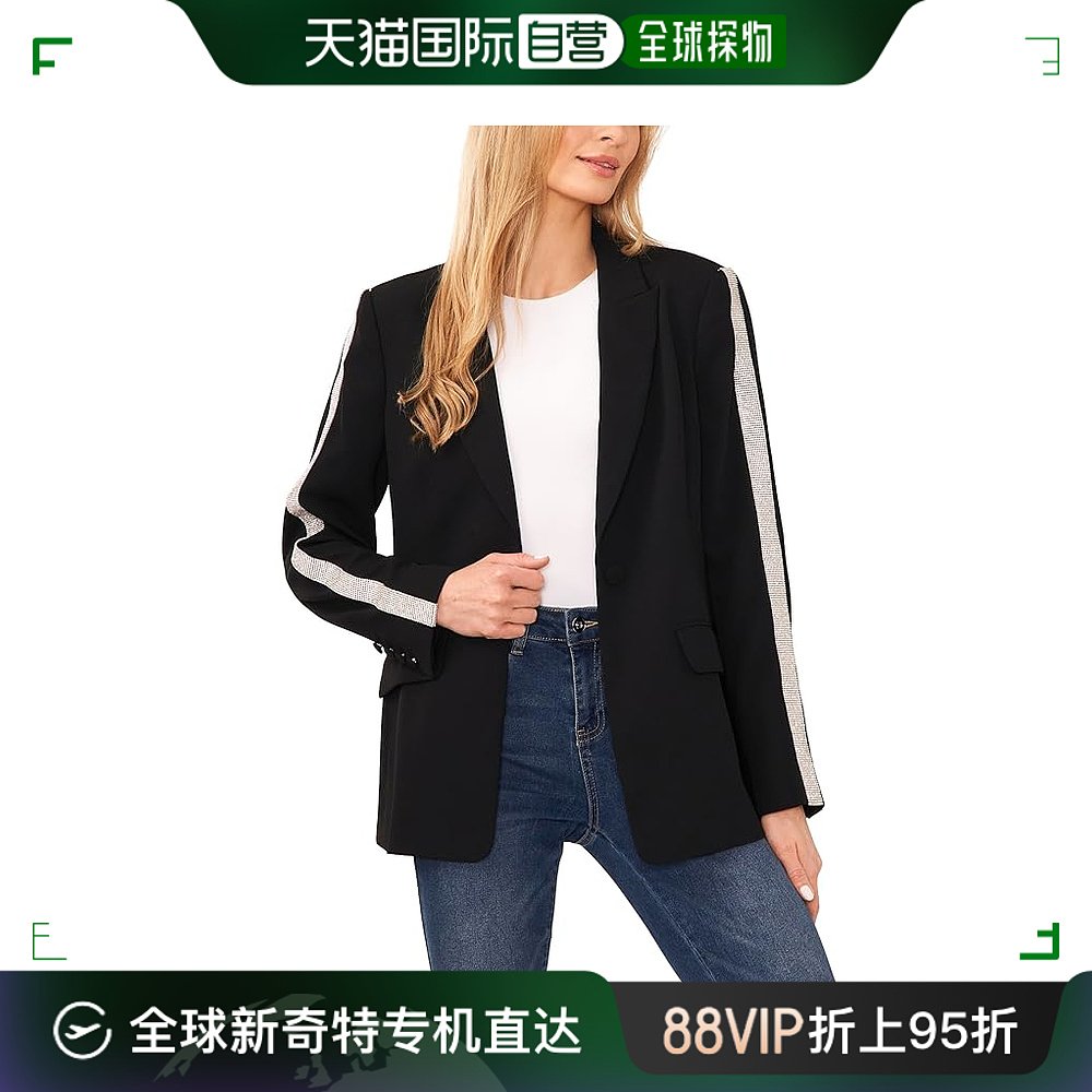 香港直邮潮奢 Cece 女士 人造钻石裁剪西装外套