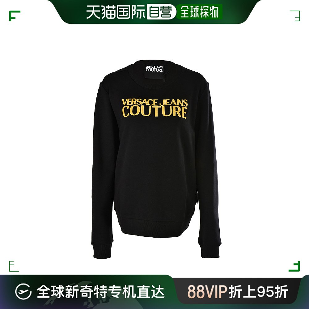 香港直邮VERSACE 范思哲/女士时尚运动品牌标识圆领长袖运动衫B6H