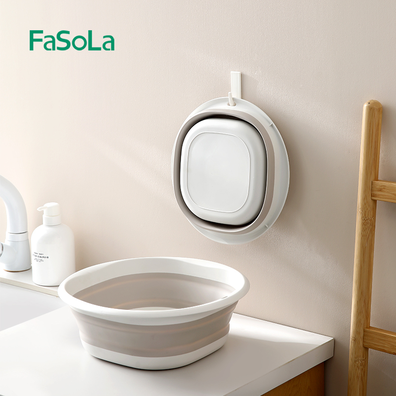 FaSoLa可折叠洗脸盆家用学生宿舍洗衣盆子便携式旅行大小号洗脚盆