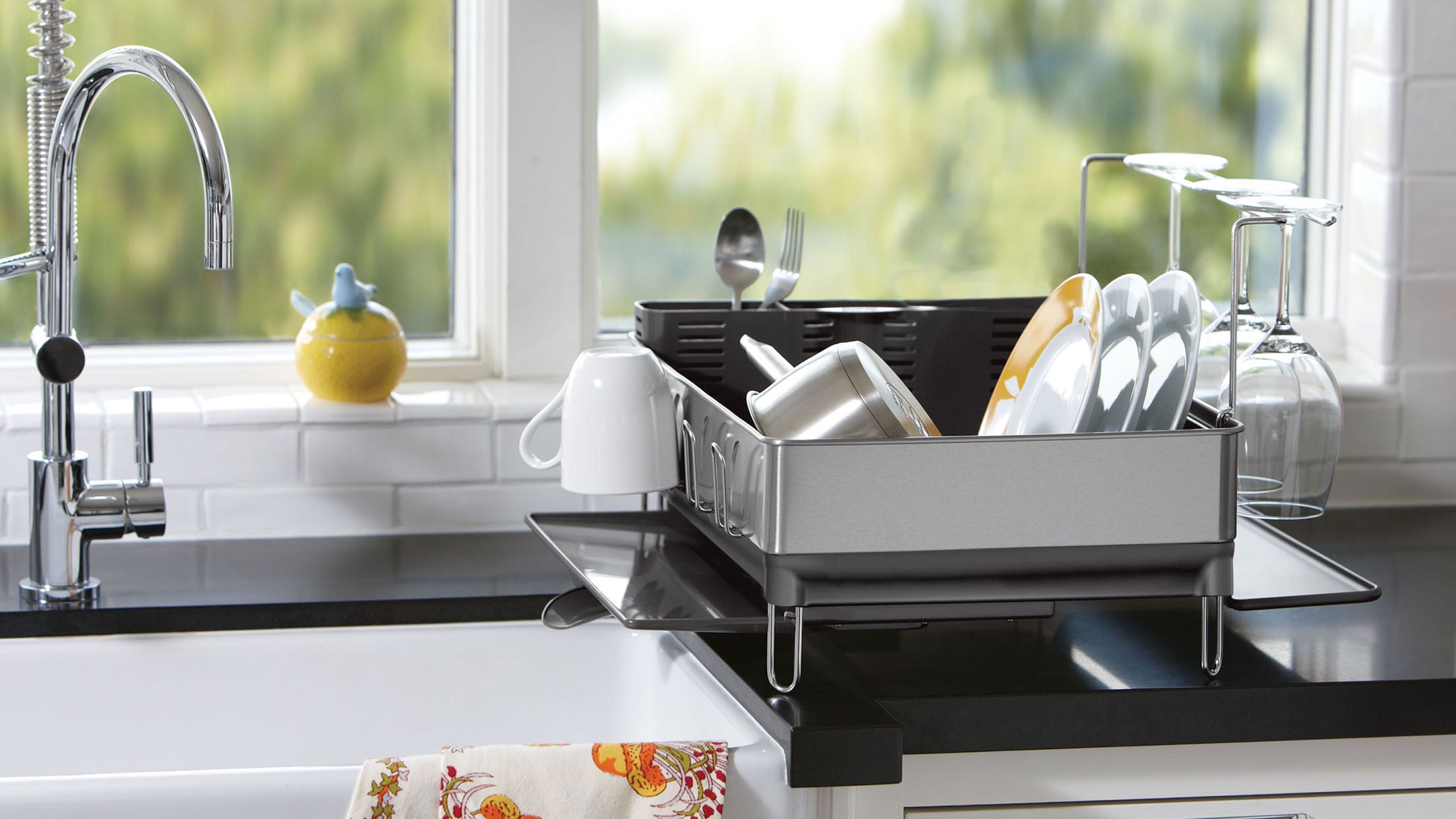 原装新品simplehuman厨房置物架碗盆刀收纳架沥水架碗筷盒子