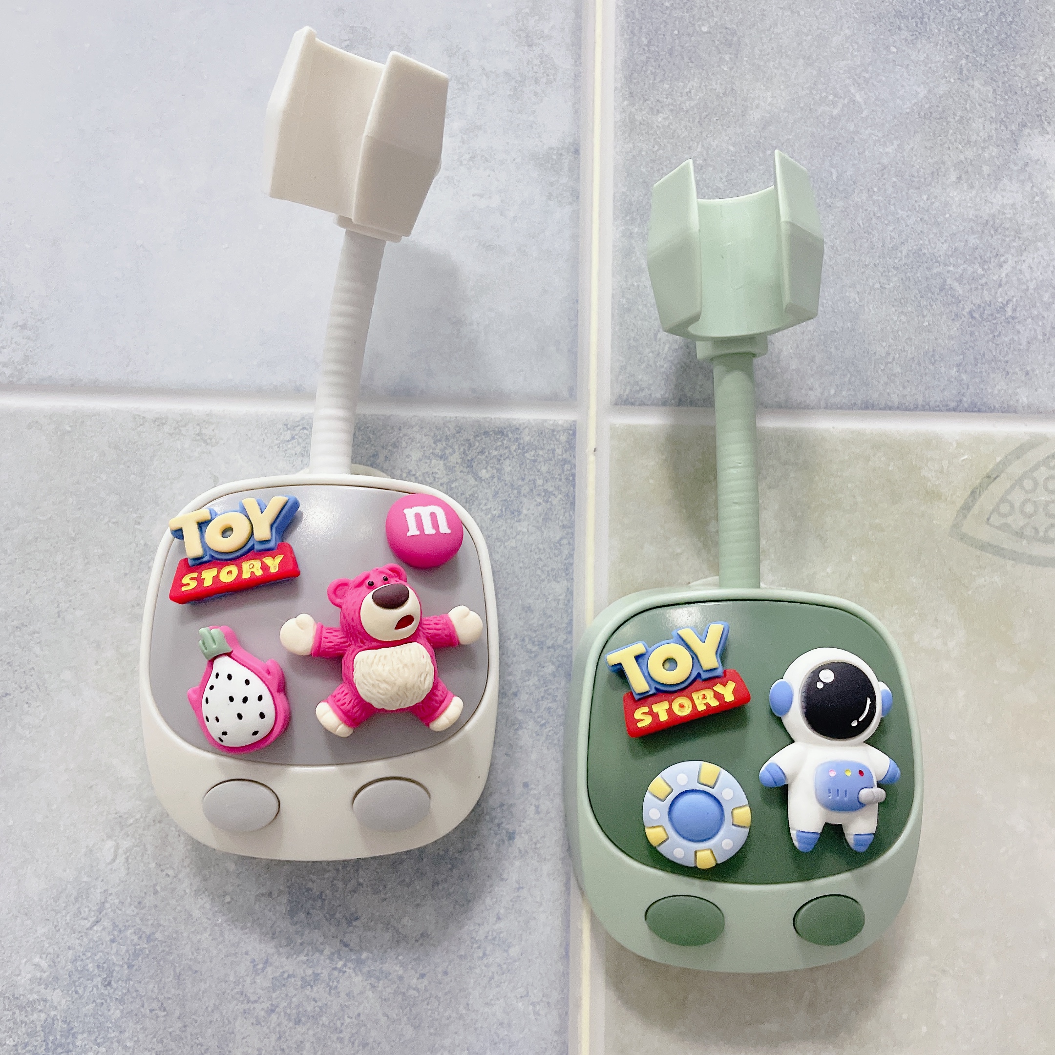 卡通可爱儿童吸盘淋浴头花洒支架固定座万向可调节免打孔浴室喷头