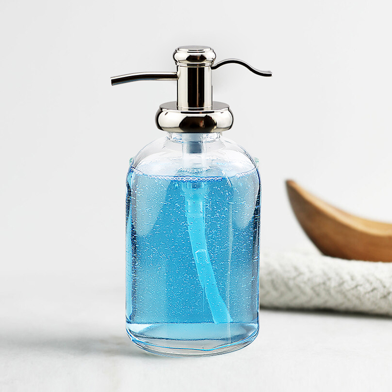 趣乐家高端分装器欧式复古轻奢透明玻璃瓶浴室厨房洗手乳液皂洁精