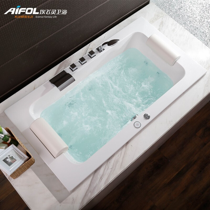 AIFOL埃飞灵AT-75303嵌入式亚克力浴缸 成人冲浪按摩浴缸浴盆
